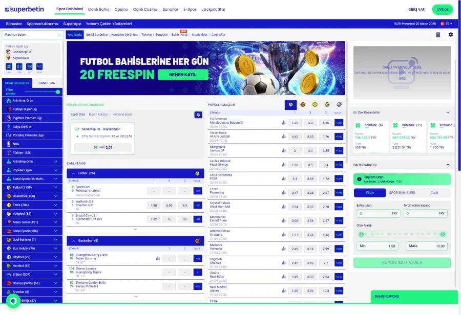 Superbetin ekran görüntüsü